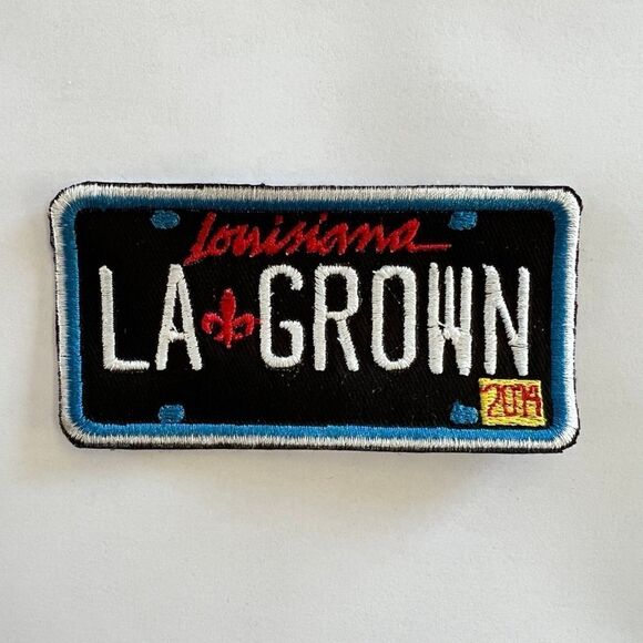 Louisiana License Plate “LA GROWN” Embroidered Patch - Picture 1 of 2